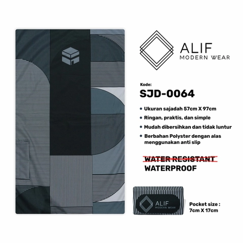 ALIF SAJADAH TRAVEL / SAKU / PORTABLE / ( ALIF MODERN WEAR SJD-0064 )